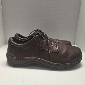 Red Wing Work Shoes Mens Dark Brown Safety Toe 6704 Oxfords Leather Size 11.5 E2